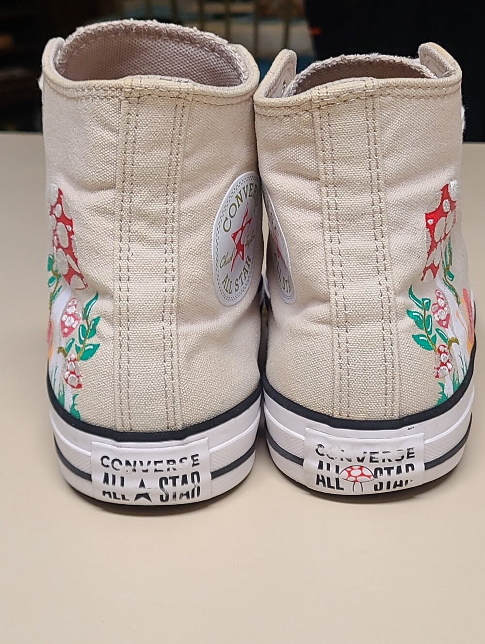 Converse CTAS Mushroom Garden hi embroidered casual hi top sneakers size 8 - Picture 7 of 12
